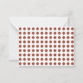 バジェットミニマルレッド&ホワイトのスノーフレーク・ファミリーの写真 ノートカード (裏面)