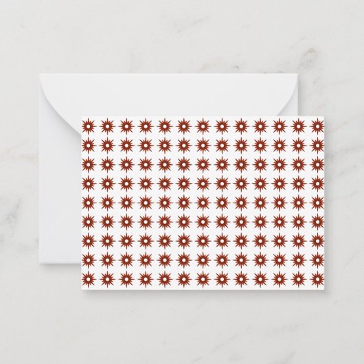 バジェットミニマルレッド&ホワイトのスノーフレーク・ファミリーの写真 ノートカード (裏面)