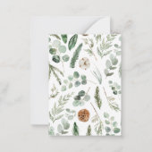 バジェットミニマル写真クリスマス休暇 ノートカード (裏面)