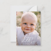 バジェットミニマル写真クリスマス休暇 ノートカード (正面)