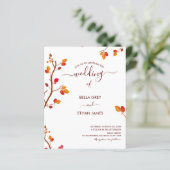 バジェットミニマル秋秋結婚式招待状 (スタンド正面)