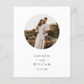 バジェットミニマルBohoフォト結婚式招待状 (裏面)