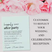 バジェットミントウェディングレセプション招待状