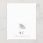 バジェットミントグリーナリー&ホワイトフローラ結婚ズ (裏面)