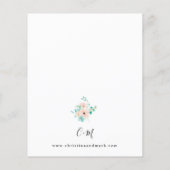 バジェットミントグリーン&ピンク結婚フローラ (裏面)