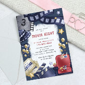 バジェットムービーナイト子供の誕生日招待状