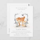 バジェットムームディアファウンフローラクレストベビーシャワー ポストカード (正面/裏面)