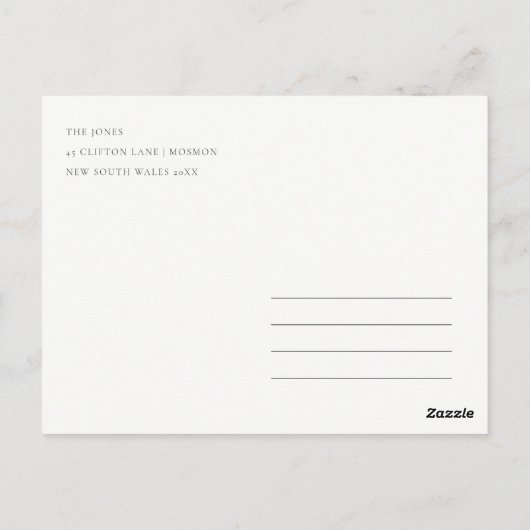 バジェットムームディアファウンフローラクレストベビーシャワー ポストカード (裏面)