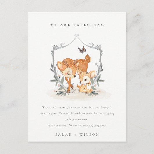 バジェットムームディアファウンフローラクレストベビー発表 ポストカード (正面)