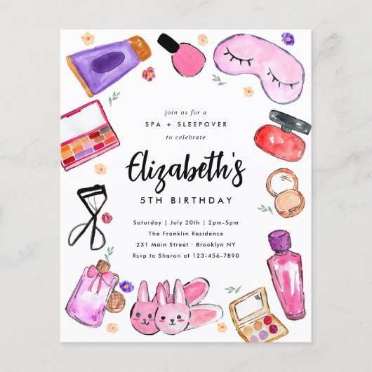 バジェットメイクアップガールズランバースリープバースパ誕生日 (正面)