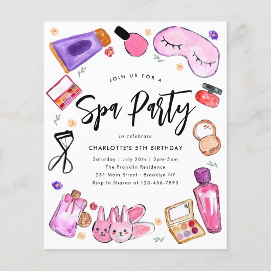 バジェットメイクアップパジャマガールズスランバースパ誕生日 (正面)