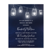 バジェットメイソンジャースブライダルシャワー招待