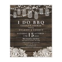 バジェットメイソンジャースBBQカップルシャワー招待状