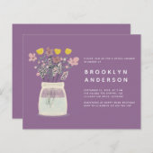 バジェットメイソンジャールブライダルシャワー招待 (正面/裏面)