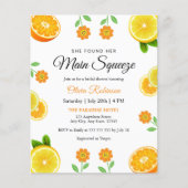 バジェットメインスクイズシトラスブライダルシャワー招待状 チラシ (正面)