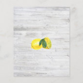 バジェットメインスクイズレモンベビーシャワー招待状 (裏面)