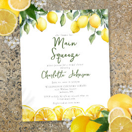 バジェットメインスクイーズ水カラーレモンブライダルシャワー