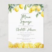 バジェットメインスクイーズ水カラーレモンブライダルシャワー (正面)