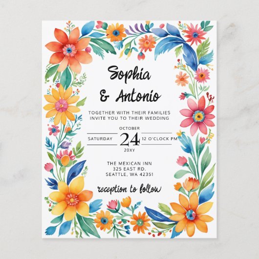 バジェットメカラフルキシカンフローラフィ結婚エスタ (正面)