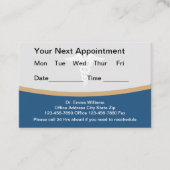 バジェットメディカルドクターアポイントメント名刺 予約カード (正面)