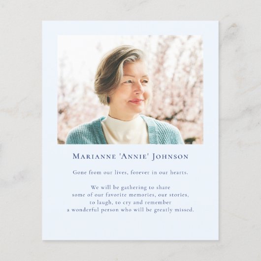 バジェットメモリアルブルーフローラお祝いオブ・ライフ チラシ (裏面)