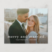 バジェットメリーの結婚した写真クリスマスカード (正面)