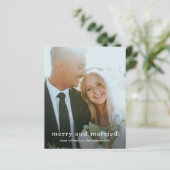 バジェットメリーの結婚した写真クリスマスカード (スタンド正面)