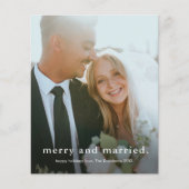 バジェットメリーの結婚した写真クリスマスカード (正面)