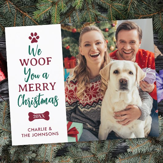 バジェットメリークリスマスかわいいペット犬の写真の休日