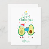 バジェットメリークリスマスアボカドイラストレーションカスタム (正面/裏面)