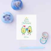 バジェットメリークリスマスアボカドイラストレーションカスタム チラシ (シングル)