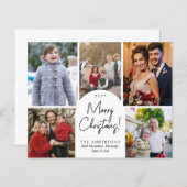 バジェットメリークリスマスアーチ5家族写真ホリデー (正面/裏面)