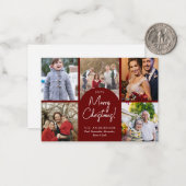 バジェットメリークリスマスアーチ5家族写真ホリデー ノートカード (正面/裏面インサイチュ)