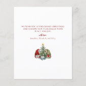 バジェットメリークリスマスキュート格言ホリデーカード (裏面)