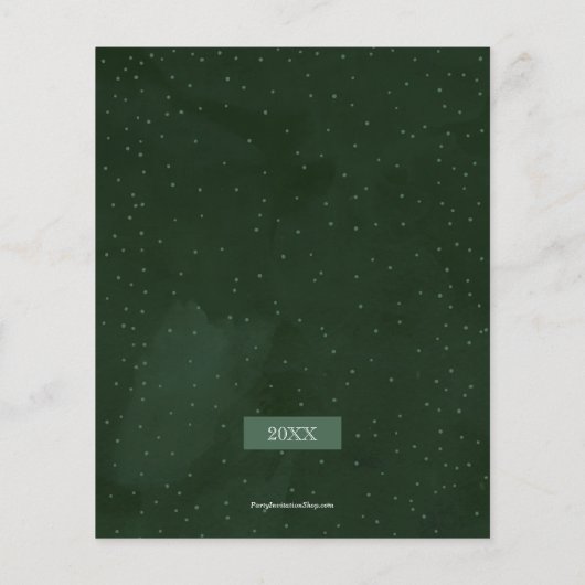 バジェットメリークリスマスグリーン写真ホリデーカード (裏面)