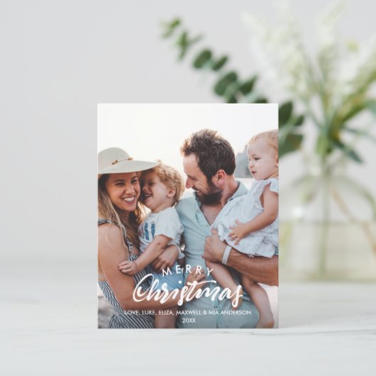 バジェットメリークリスマススケッチフォトホリデーカード (スタンド正面)