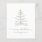 バジェットメリークリスマスツリースクリプトタイポグラフィ (正面)