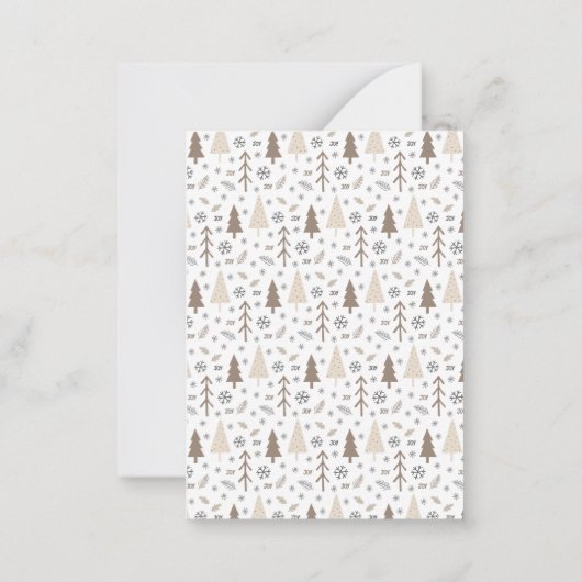 バジェットメリークリスマスファミリーフォトホリデーカード ノートカード (裏面)