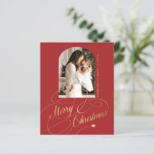 バジェットメリークリスマスフォトエレガントホリデーカード (スタンド正面)