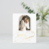 バジェットメリークリスマスフォトエレガントホリデーカード (スタンド正面)