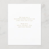 バジェットメリークリスマスフォトエレガントホリデーカード (裏面)