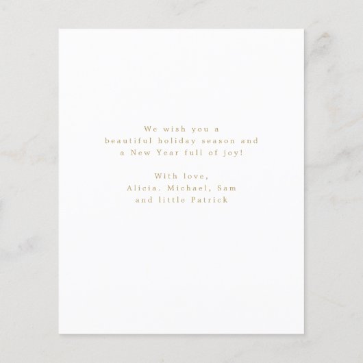 バジェットメリークリスマスフォトエレガントホリデーカード (裏面)