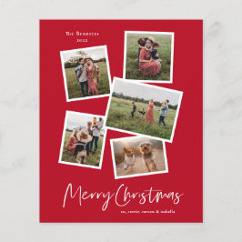 バジェットメリークリスマスフォトコラージホリデーカード