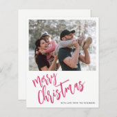バジェットメリークリスマスフォトホリデーカード (正面/裏面)