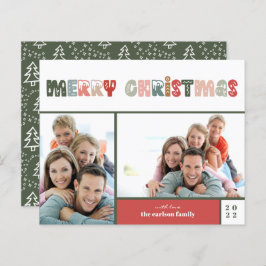 バジェットメリークリスマスフォトホリデーカード