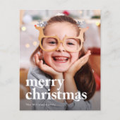 バジェットメリークリスマスフォトホリデーカード (正面)