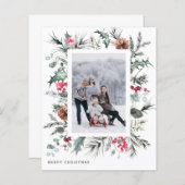 バジェットメリークリスマスフォトホリデー2024カード (正面/裏面)