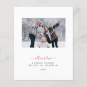 バジェットメリークリスマスフォトホリデー2024カード (裏面)