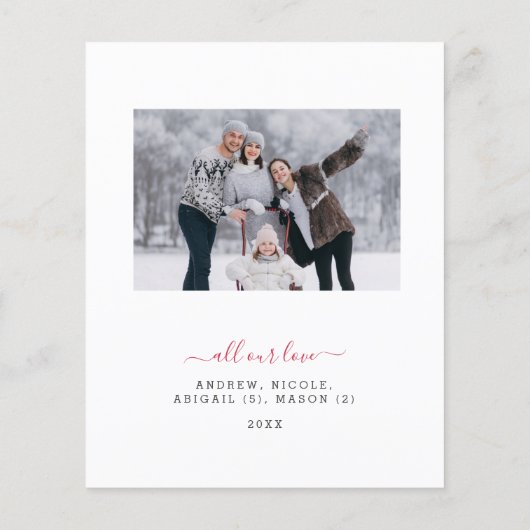 バジェットメリークリスマスフォトホリデー2024カード (裏面)