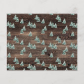 バジェットメリークリスマスフォト素朴ホリデーカード (裏面)